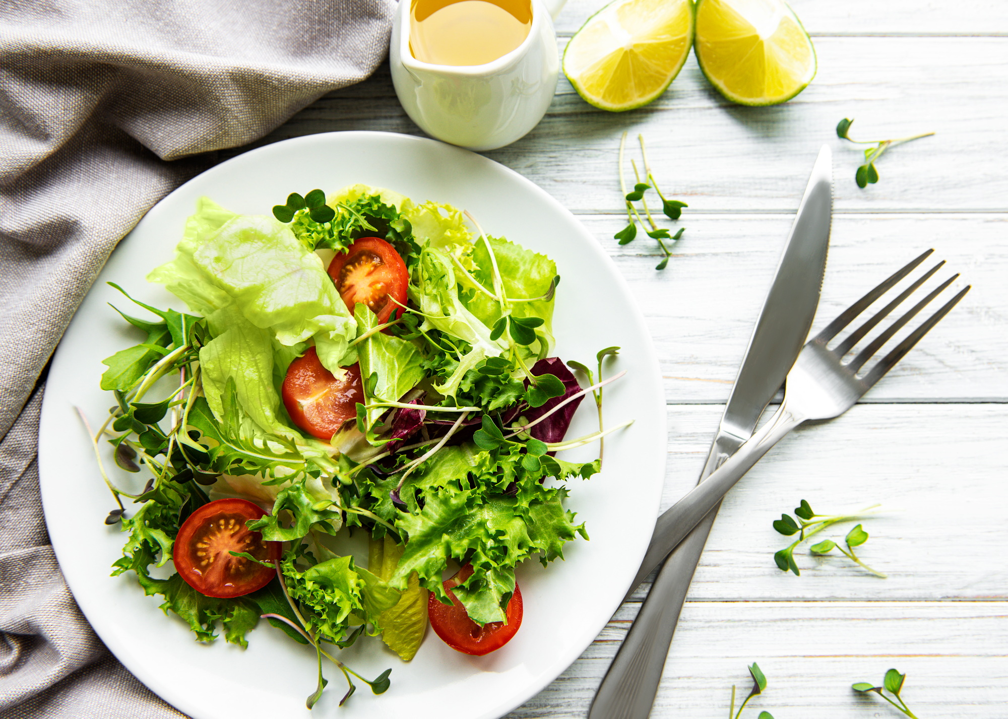 Fresh green mixed salad